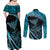 New Zealand Stingray Couples Matching Off Shoulder Maxi Dress and Long Sleeve Button Shirt Aotearoa Whai With Maori Paua Shell