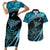 New Zealand Stingray Couples Matching Short Sleeve Bodycon Dress and Hawaiian Shirt Aotearoa Whai With Maori Paua Shell