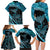 New Zealand Stingray Family Matching Long Sleeve Bodycon Dress and Hawaiian Shirt Aotearoa Whai With Maori Paua Shell