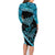 New Zealand Stingray Family Matching Long Sleeve Bodycon Dress and Hawaiian Shirt Aotearoa Whai With Maori Paua Shell