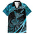 New Zealand Stingray Family Matching Off Shoulder Short Dress and Hawaiian Shirt Aotearoa Whai With Maori Paua Shell