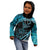 New Zealand Stingray Kid Hoodie Aotearoa Whai With Maori Paua Shell