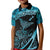 New Zealand Stingray Kid Polo Shirt Aotearoa Whai With Maori Paua Shell