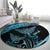 New Zealand Stingray Round Carpet Aotearoa Whai With Maori Paua Shell