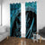 New Zealand Stingray Window Curtain Aotearoa Whai With Maori Paua Shell