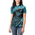 New Zealand Stingray Women Polo Shirt Aotearoa Whai With Maori Paua Shell