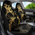 Black And Gold Aotearoa Whai Car Seat Cover NZ Stingrays Maori Curves Style