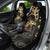 Black And Gold Aotearoa Whai Car Seat Cover NZ Stingrays Maori Curves Style