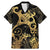 Black And Gold Aotearoa Whai Family Matching Mermaid Dress and Hawaiian Shirt NZ Stingrays Maori Curves Style