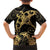 Black And Gold Aotearoa Whai Kid Hawaiian Shirt NZ Stingrays Maori Curves Style