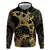 Black And Gold Aotearoa Whai Zip Hoodie NZ Stingrays Maori Curves Style