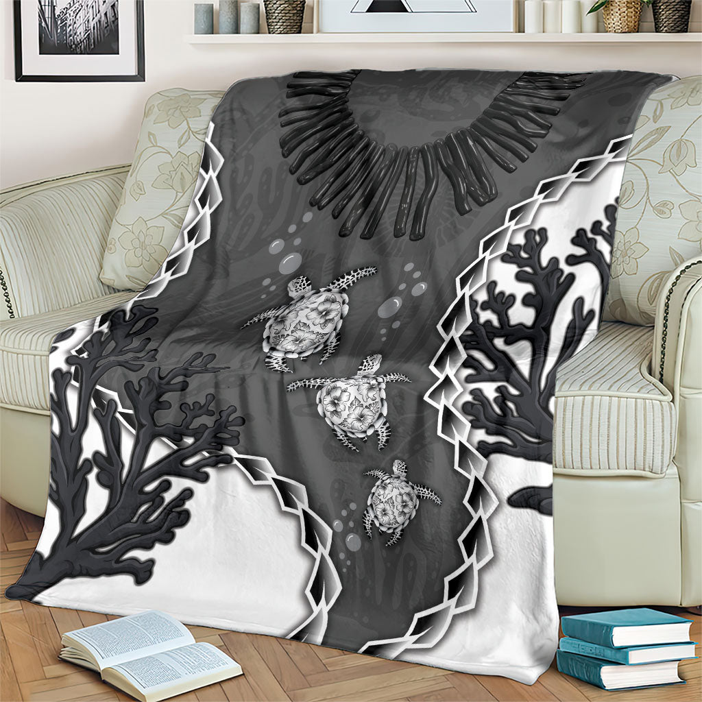 Black Coral Hawaii Blanket Ekaha Ku Moana Honu Sea Turtle LT14 - Polynesian Pride