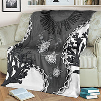 Black Coral Hawaii Blanket Ekaha Ku Moana Honu Sea Turtle LT14 - Polynesian Pride
