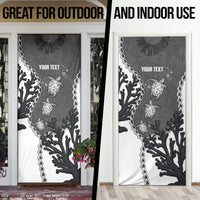 Personalized Black Coral Hawaii Door Cover Ekaha Ku Moana Honu Sea Turtle LT14 - Polynesian Pride