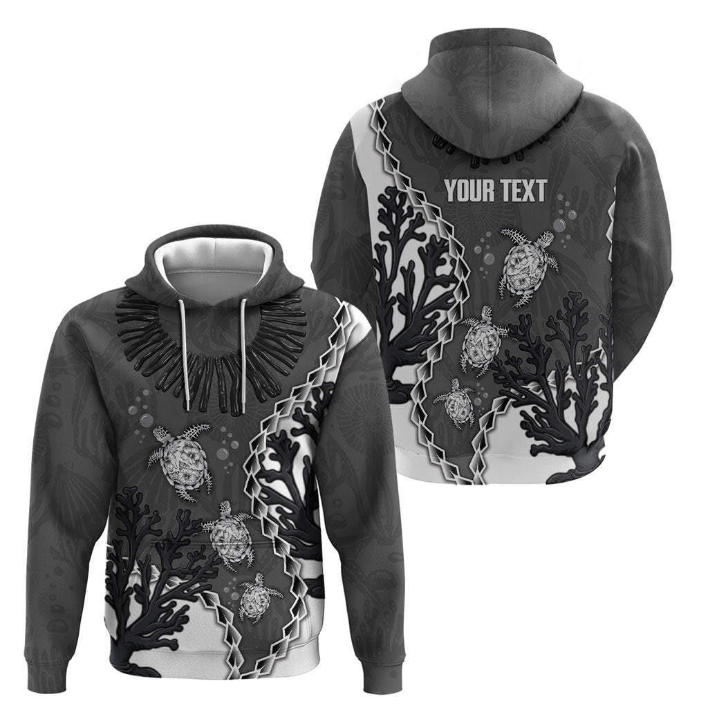 Personalized Black Coral Hawaii Hoodie Ekaha Ku Moana Honu Sea Turtle LT14 - Polynesian Pride