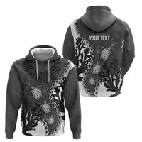 Personalized Black Coral Hawaii Hoodie Ekaha Ku Moana Honu Sea Turtle LT14 - Polynesian Pride