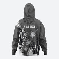 Personalized Black Coral Hawaii Hoodie Ekaha Ku Moana Honu Sea Turtle LT14 - Polynesian Pride
