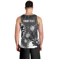 Personalized Black Coral Hawaii Men Tank Top Ekaha Ku Moana Honu Sea Turtle LT14 - Polynesian Pride