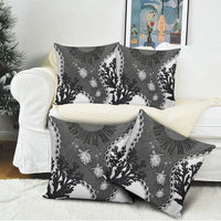 Black Coral Hawaii Pillow Cover Ekaha Ku Moana Honu Sea Turtle LT14 - Polynesian Pride