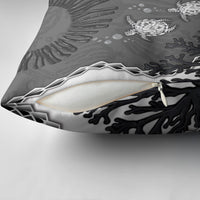 Black Coral Hawaii Pillow Cover Ekaha Ku Moana Honu Sea Turtle LT14 - Polynesian Pride