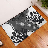 Black Coral Hawaii Rubber Doormat Ekaha Ku Moana Honu Sea Turtle LT14 - Polynesian Pride