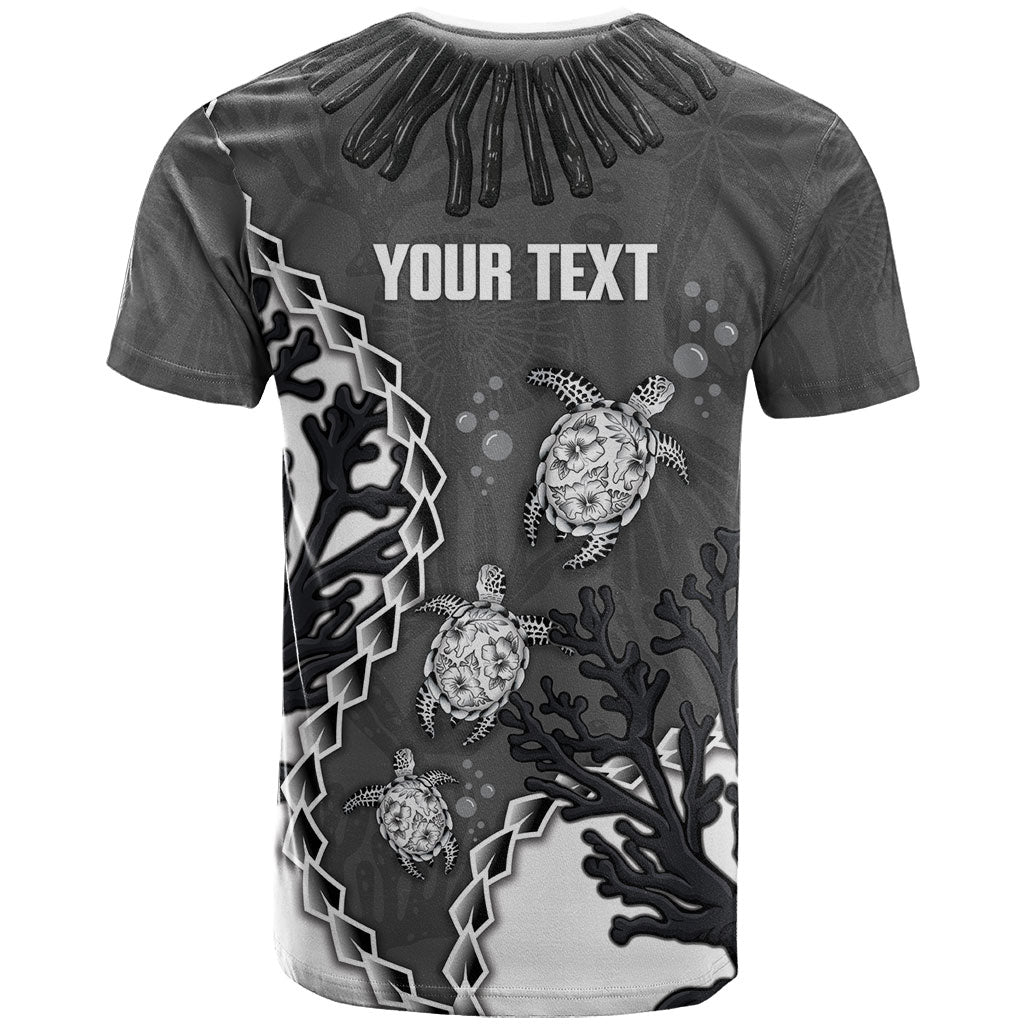 Personalized Black Coral Hawaii T Shirt Ekaha Ku Moana Honu Sea Turtle LT14 - Polynesian Pride