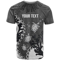 Personalized Black Coral Hawaii T Shirt Ekaha Ku Moana Honu Sea Turtle LT14 - Polynesian Pride
