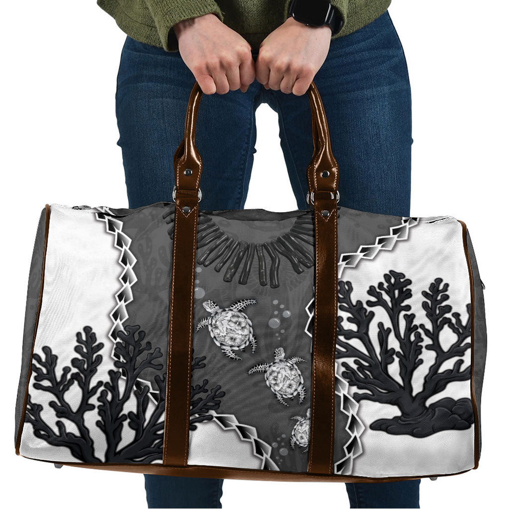 Black Coral Hawaii Travel Bag Ekaha Ku Moana Honu Sea Turtle LT14 Gray - Polynesian Pride