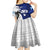 Custom Fiji And Scotland Rugby Kid Short Sleeve Dress Fijian Tapa Pattern With Thistle LT14 - Polynesian Pride