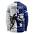 Custom Fiji And Scotland Rugby Long Sleeve Shirt Fijian Tapa Pattern With Thistle LT14 - Polynesian Pride