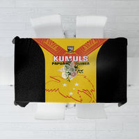 Papua New Guinea Rubgby Tablecloth Pacific 2023 Go PNG Kumuls LT14 Yellow - Polynesian Pride