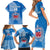 Custom Samoa Rugby Family Matching Short Sleeve Bodycon Dress and Hawaiian Shirt Pacific 2023 Go Toa Samoa LT14 - Polynesian Pride