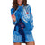 Custom Samoa Rugby Hoodie Dress Pacific 2023 Go Toa Samoa LT14 Blue - Polynesian Pride