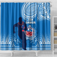 Samoa Rugby Shower Curtain Pacific 2023 Go Toa Samoa LT14 - Polynesian Pride