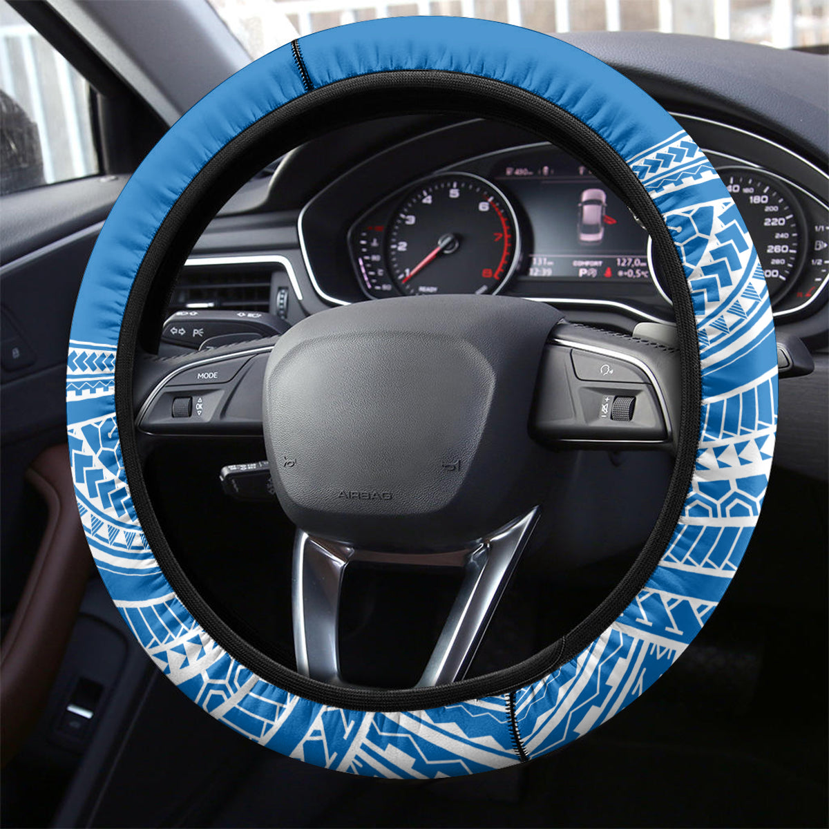 Samoa Rugby Steering Wheel Cover Pacific 2023 Go Toa Samoa LT14 - Polynesian Pride
