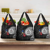 Philippines Strong Grocery Bag Filipino Map Polynesian Tattoo LT14 3-pack One Size Black - Polynesian Pride