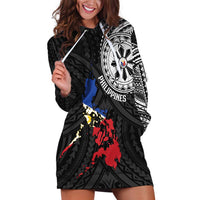 Philippines Strong Hoodie Dress Filipino Map Polynesian Tattoo LT14 Black - Polynesian Pride