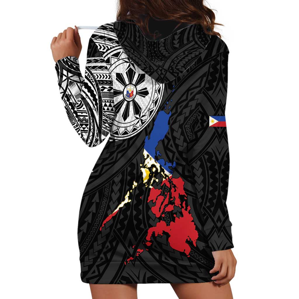 Philippines Strong Hoodie Dress Filipino Map Polynesian Tattoo LT14 - Polynesian Pride