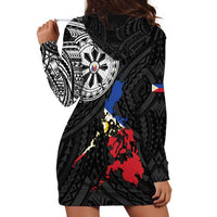 Philippines Strong Hoodie Dress Filipino Map Polynesian Tattoo LT14 - Polynesian Pride