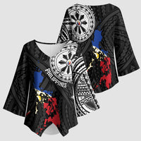 Philippines Strong Kimono Sleeve Blouse Filipino Map Polynesian Tattoo LT14 - Polynesian Pride