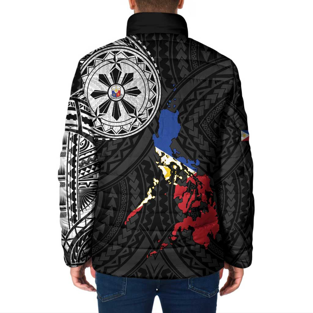 Philippines Strong Padded Jacket Filipino Map Polynesian Tattoo LT14 - Polynesian Pride