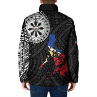 Philippines Strong Padded Jacket Filipino Map Polynesian Tattoo LT14 - Polynesian Pride