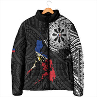 Philippines Strong Padded Jacket Filipino Map Polynesian Tattoo LT14 - Polynesian Pride