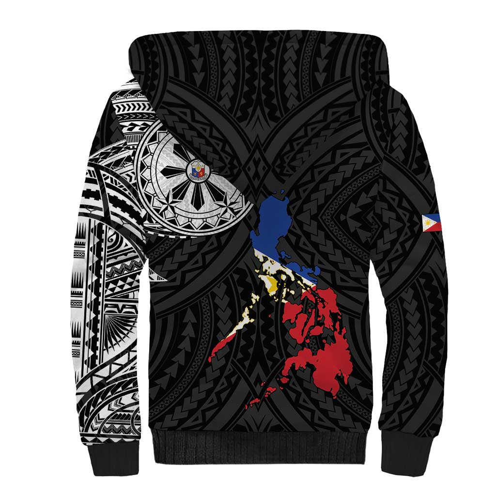 Philippines Strong Sherpa Hoodie Filipino Map Polynesian Tattoo LT14 - Polynesian Pride
