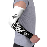 New Zealand Lawn Bowls Custom Arm Sleeves Aotearoa Silver Fern LT14 - Polynesian Pride