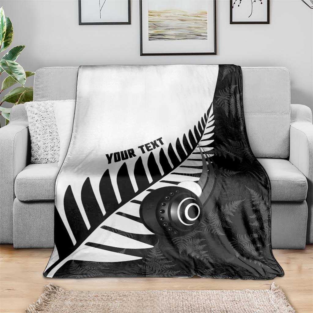 New Zealand Lawn Bowls Custom Blanket Aotearoa Silver Fern LT14 - Polynesian Pride