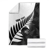 New Zealand Lawn Bowls Custom Blanket Aotearoa Silver Fern LT14 - Polynesian Pride