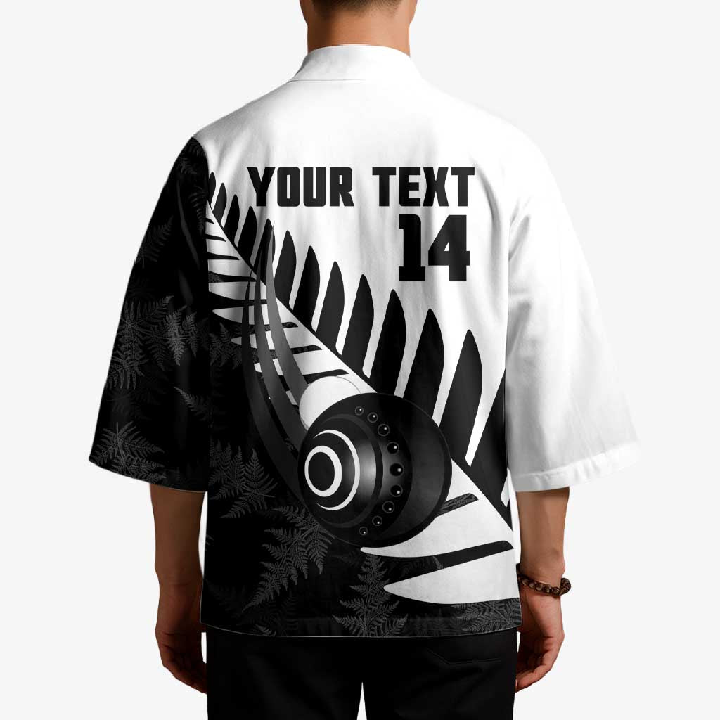 New Zealand Lawn Bowls Custom Kimono Aotearoa Silver Fern LT14 - Polynesian Pride