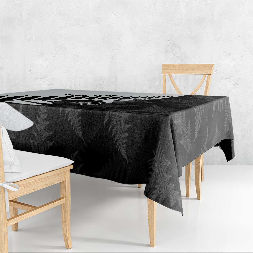 New Zealand Lawn Bowls Custom Tablecloth Aotearoa Silver Fern LT14 - Polynesian Pride