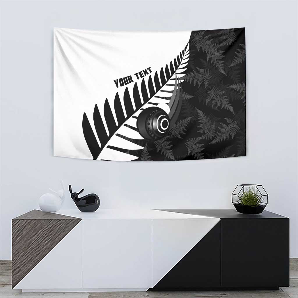 New Zealand Lawn Bowls Custom Tapestry Aotearoa Silver Fern LT14 - Polynesian Pride